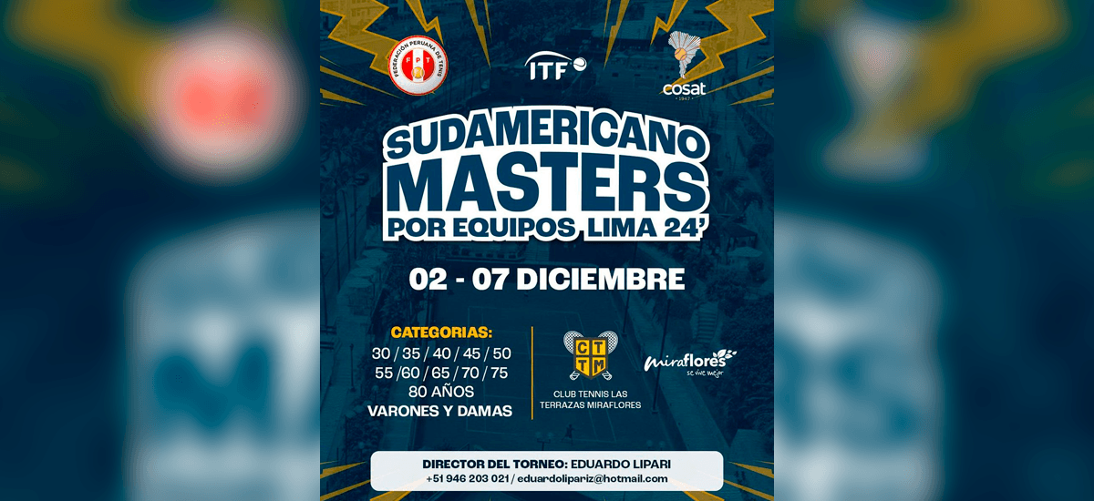 Regresa el Sudamericano de Tenis por Equipos Máster este 2024