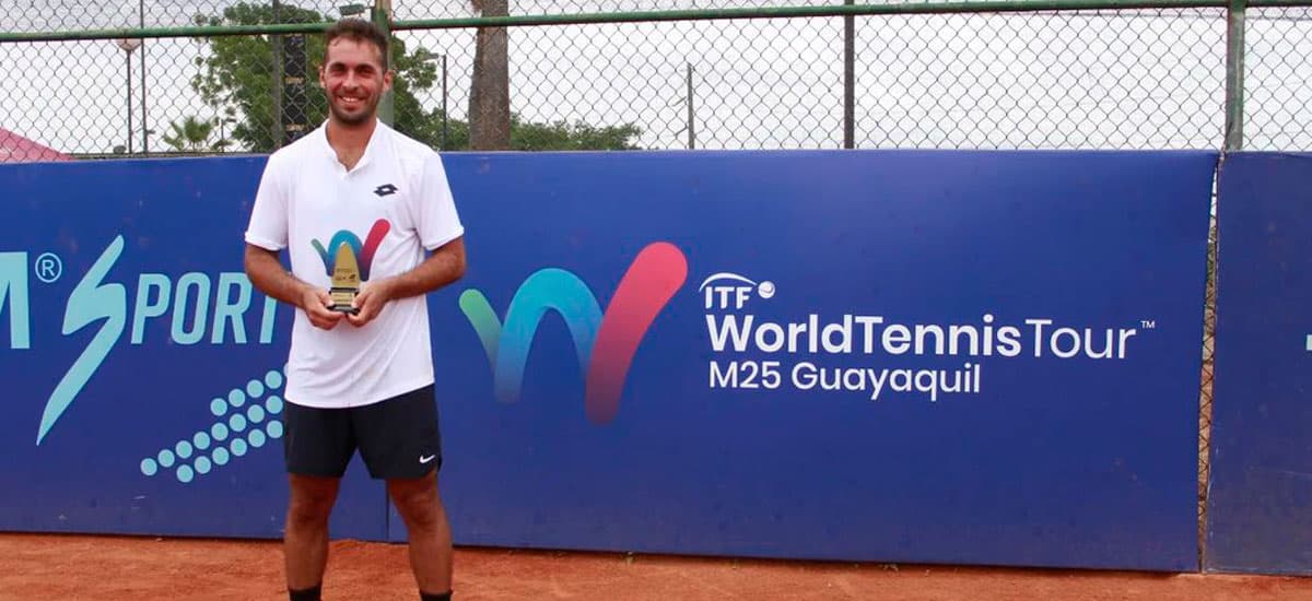 Gonzalo Lama conquistó el título singles en el paso del ITF World Tennis Tour por Ecuador
