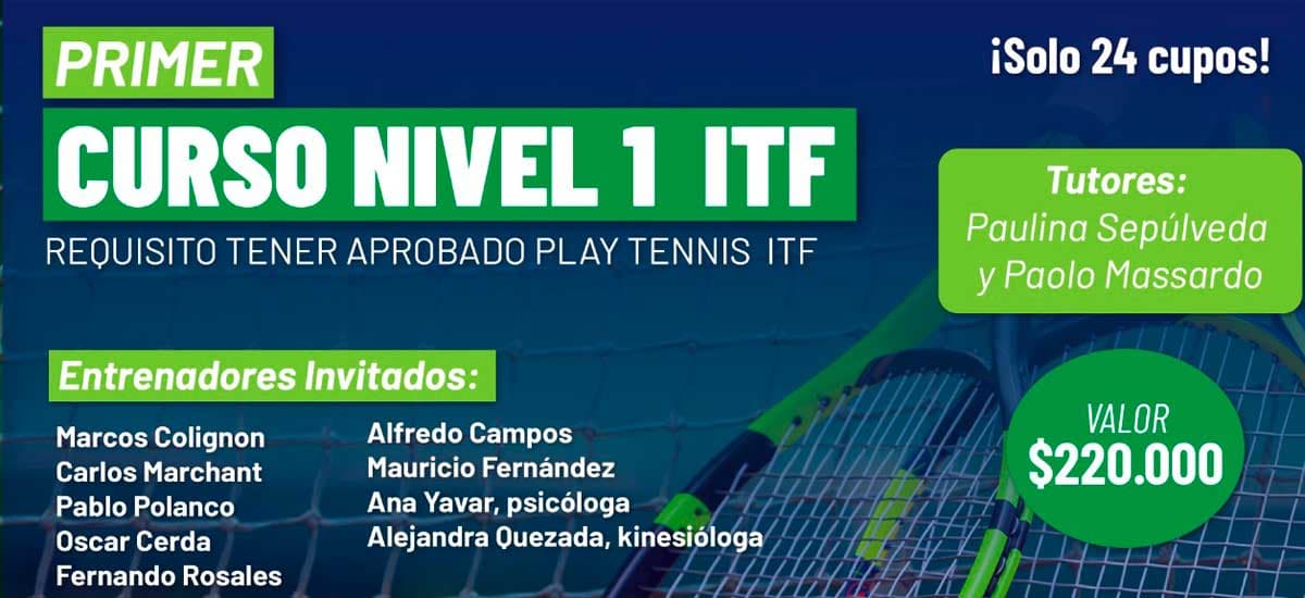 Listado seleccionados Curso Nivel 1 ITF 2022 Santiago