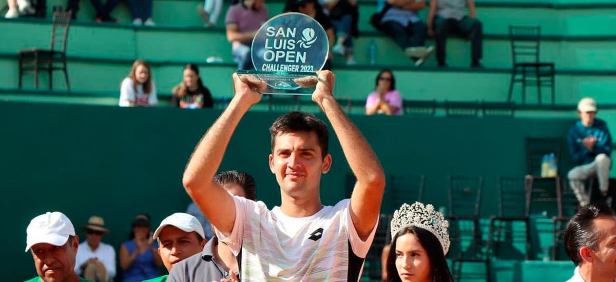 Tomás Barrios es el flamante campeón del Challenger de San Luis de Potosí