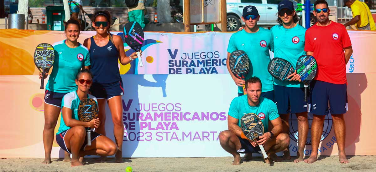 Chile aseguró disputadas de medalla en el Tenis Playa de Santa Marta