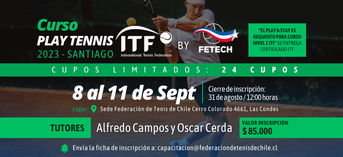El Área de Capacitación de la Fetech anuncia el Tercer Curso Play Tennis 2023