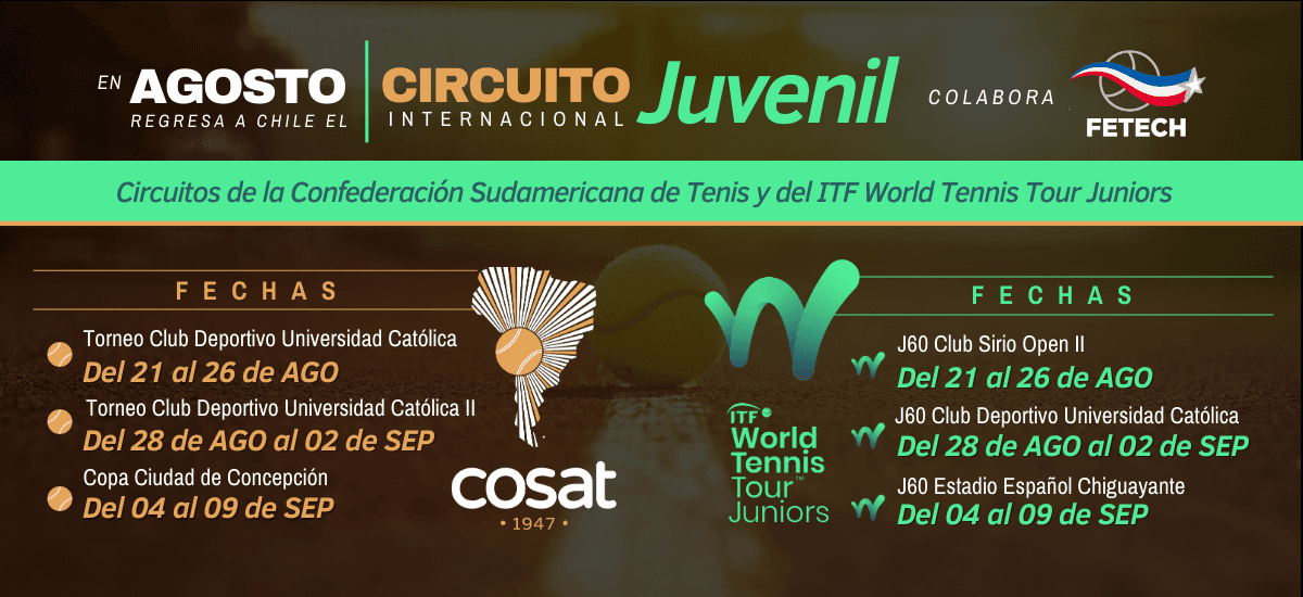 En agosto regresa el circuito internacional juvenil a nuestro país