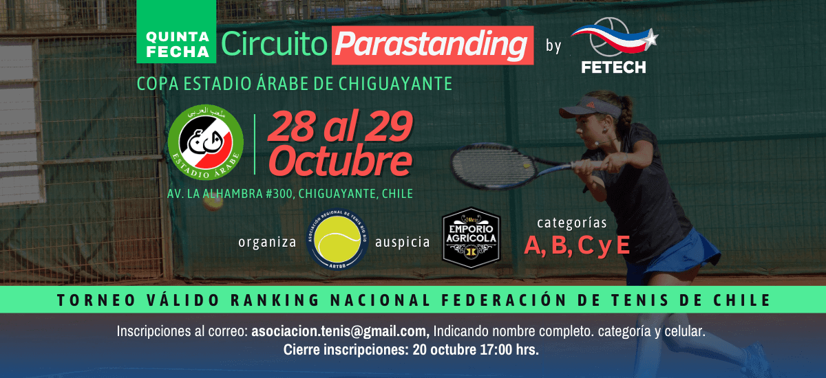 La Región del Biobío recibirá la Quinta Etapa del circuito Parastanding Federado