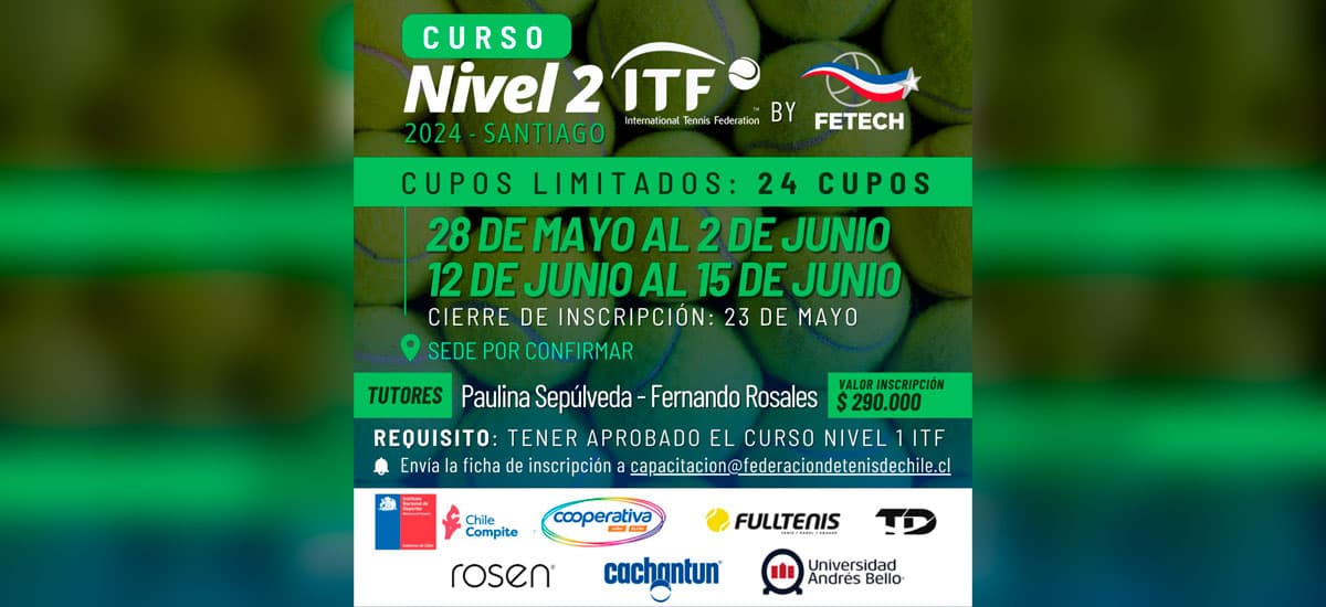 El Área de Capacitación anuncia el Primer Curso Nivel 2 ITF del año