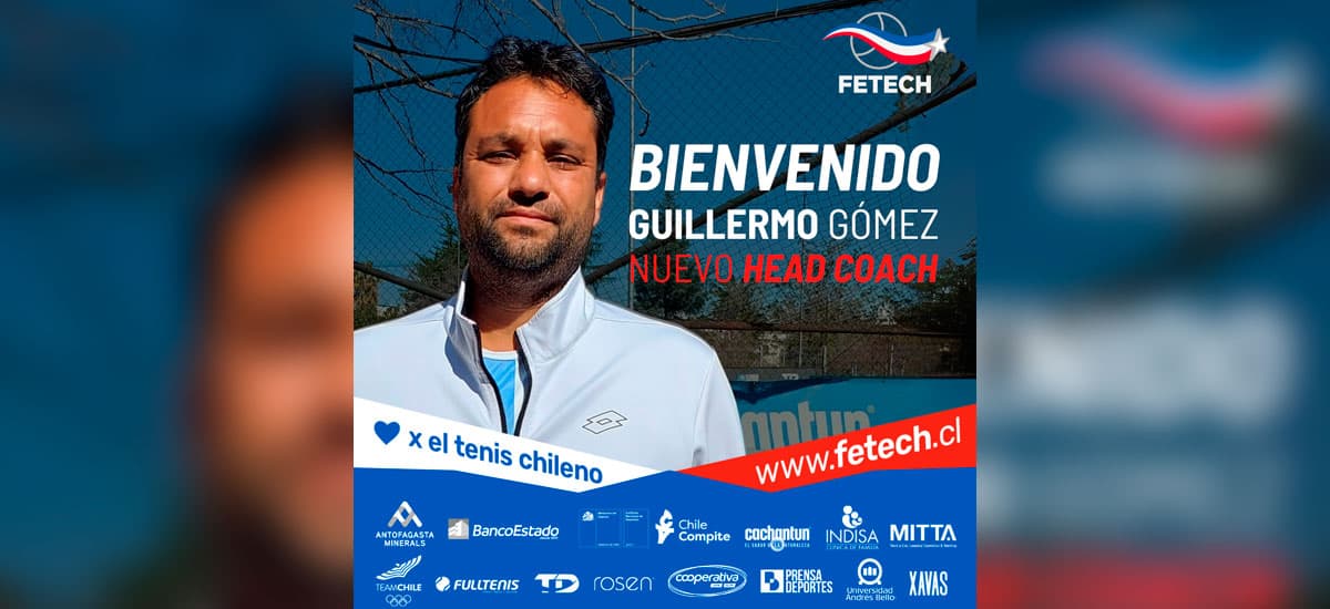 Guillermo Gómez es el nuevo Head Coach de la Federación de Tenis de Chile