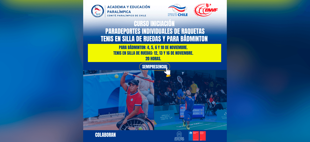 Anunciamos Curso de Iniciación para Deportes de Raquetas Tenis en Silla de Ruedas