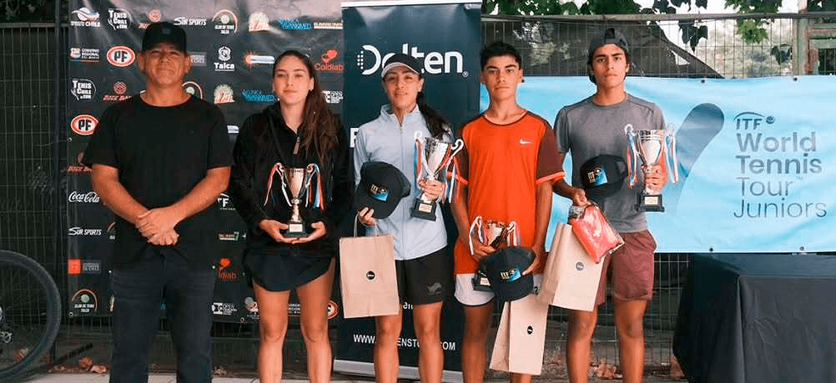 Samantha Álvarez y Carlos Silva destacaron en el J30 Club de Tenis Talca