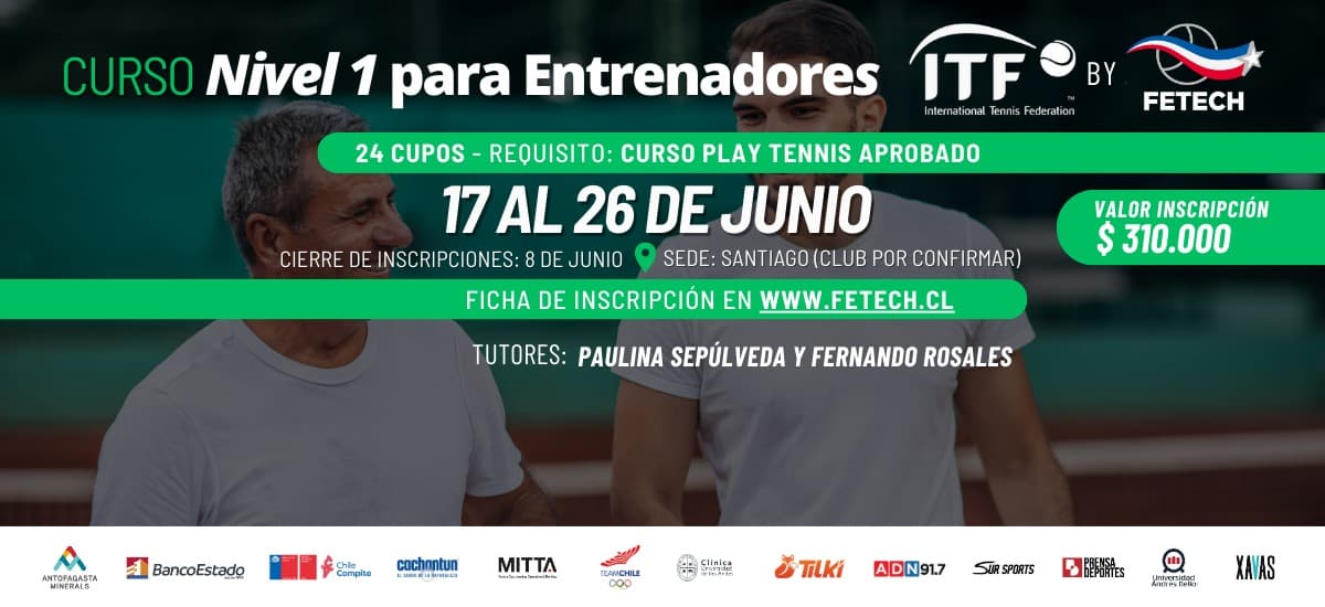 Anunciamos el Primer Curso Nivel 1 ITF para Entrenadores este 2025