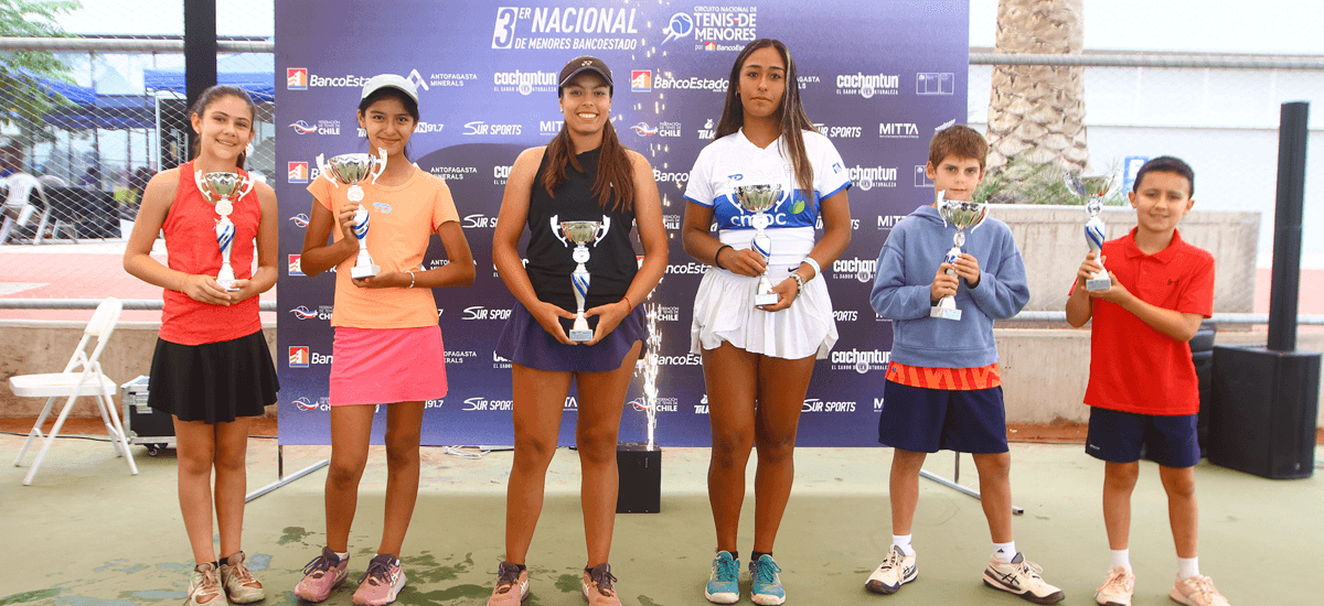 Vial, González, Lisboa y Moya coronaron el Tercer Nacional de Menores 2025
